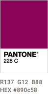 PANTONE 228 C